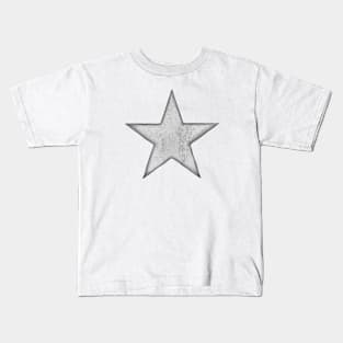 Silver Distressed Star Kids T-Shirt